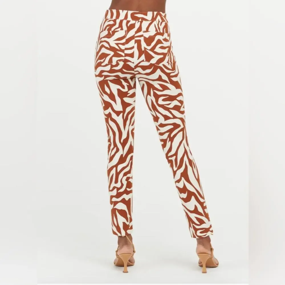 NWT Spanx On-the-Go Printed Ankle Slim Straight Pant - Picture 2 of 10